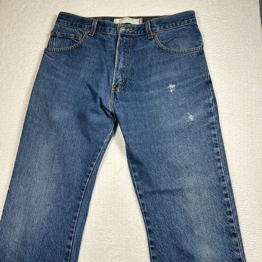 Levi's 517 Boot Cut Jeans Y2K Medium Wash Denim Mens 33x32 Blue Vintage Pants